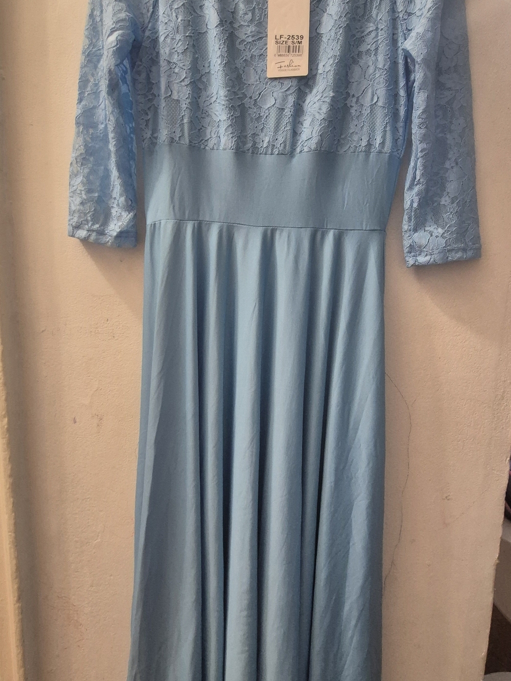 Light Blue Lace Bodice Kids Dress